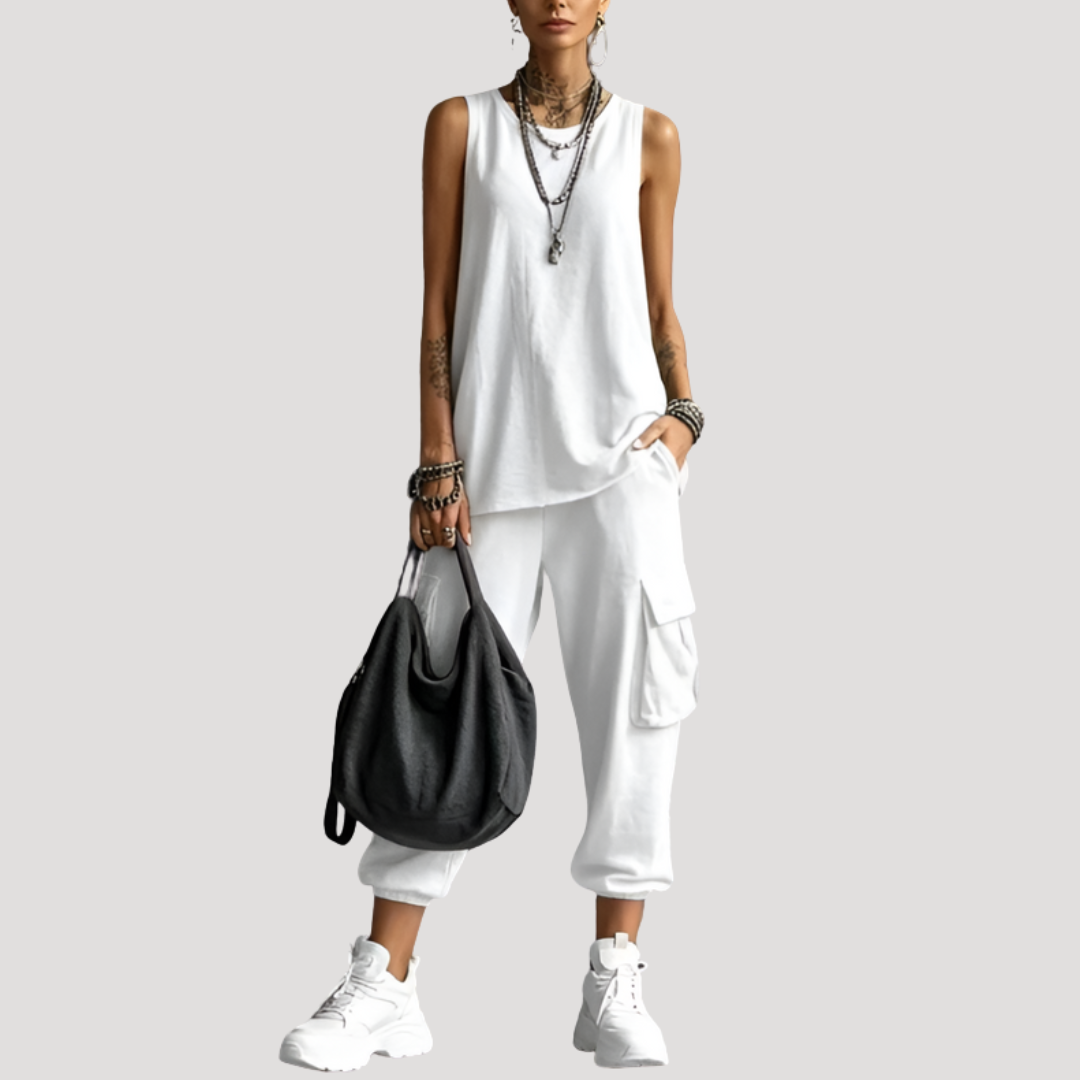 Clementine | Completo Cargo Donna Senza Maniche Casual