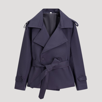 Lidia | Trench Corto Donna Oversize con Cintura da Annodare