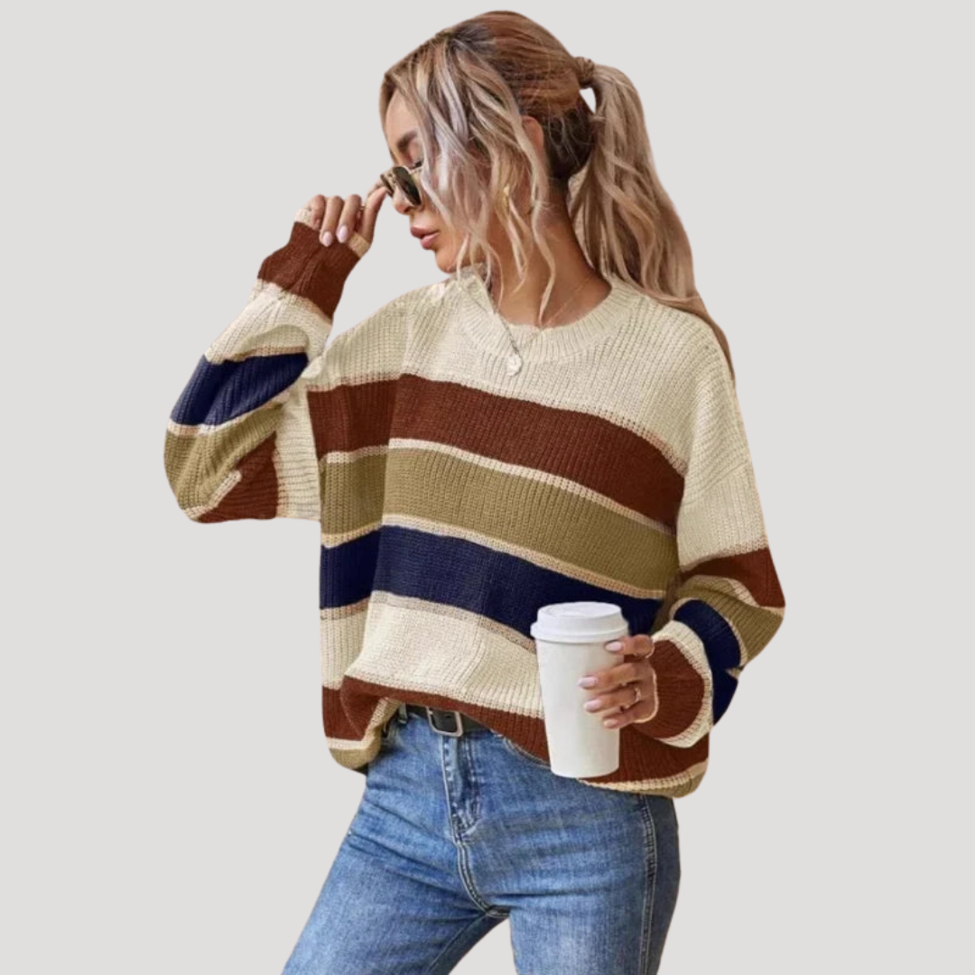 Josette | Pull Femme Rayé Col Rond