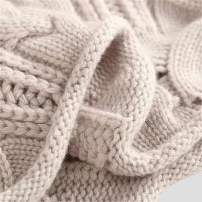 Fabienne | Pull Donna in Maglia Ajourée Col Alto