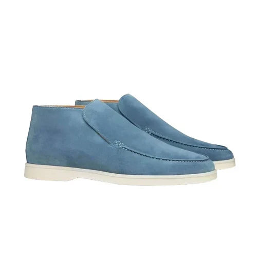 Maurizio | Stivaletti slip-on effetto camoscio con suola bianca da uomo