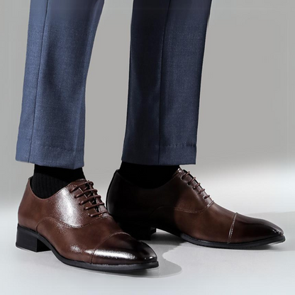 Lino | Scarpe stringate Oxford con punta rifinita da uomo