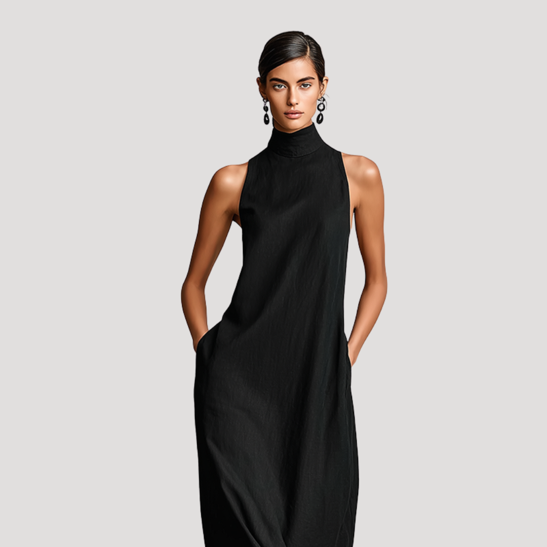 Rosa | Abito Lungo Elegante Senza Maniche Donna