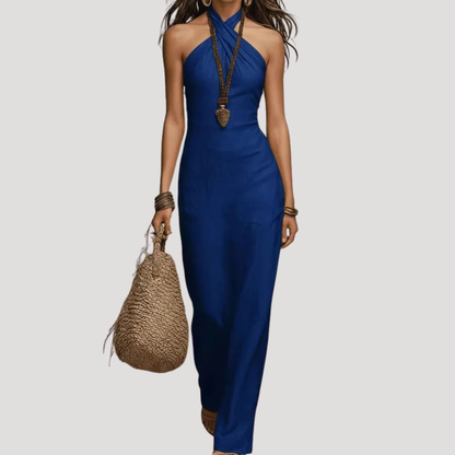 Jeanne Marie | Robe Lunga Donna Schiena Nuda Bohémien Elegante