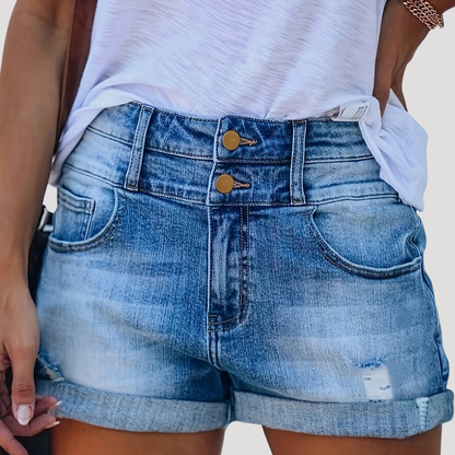 Vivienne | Short Donna in Denim a Vita Alta Effetto Sculpting