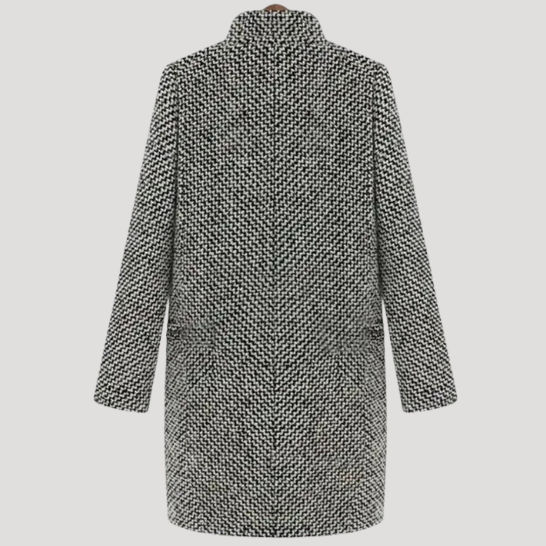 Clara | Cappotto a Quadri Donna Doppiopetto