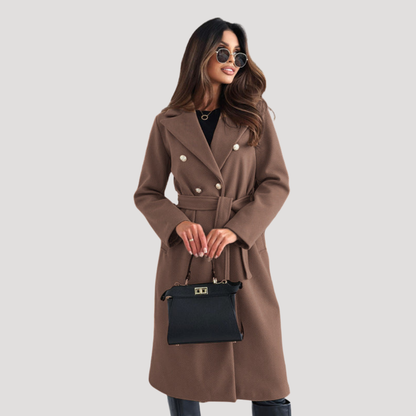 Gisella | Cappotto Lungo Donna Cinturato a Doppio Petto