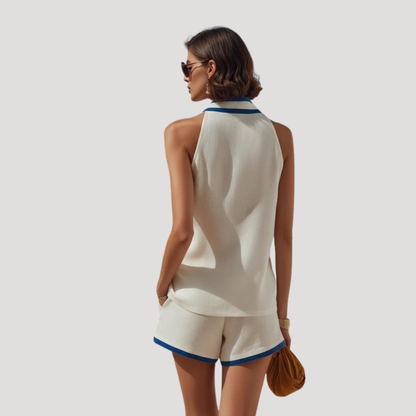 Estelle | Completo Vacanze Donna Top Senza Maniche e Pantaloni Corti