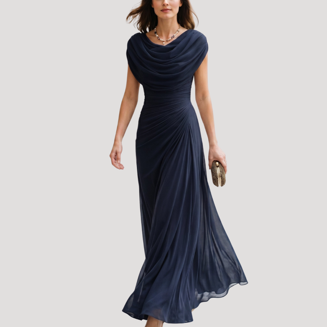Ruby | Abito Lungo Donna Drappeggiato Fluido Elegante