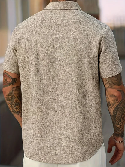 Daniele | Camicia a maniche corte con bottoni a contrasto da uomo
