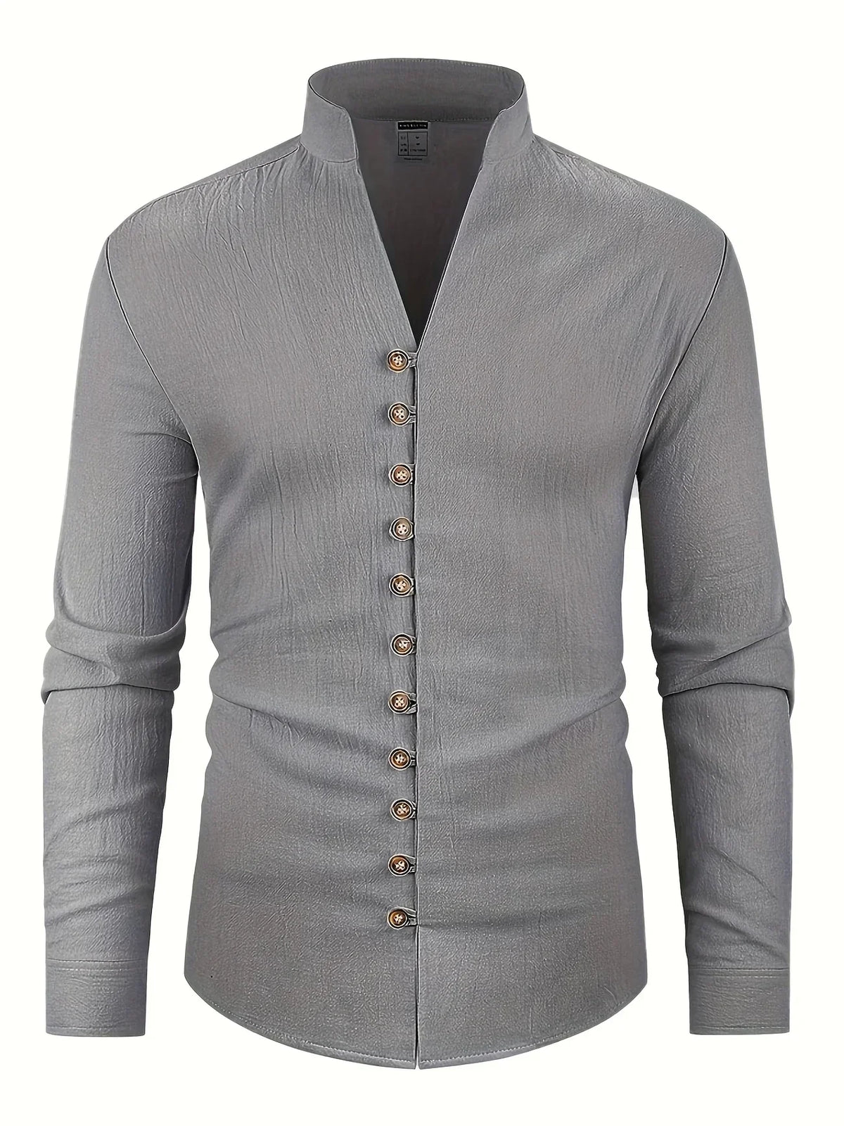 Filippo | Camicia con colletto alla coreana e bottoni da uomo