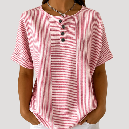Valentina | Blusa Donna A Righe Con Bottoni