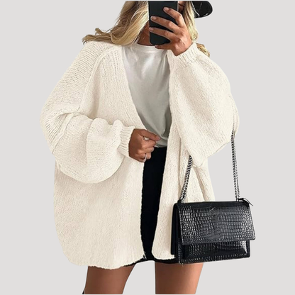 Hortense | Gilet Oversize Donna in Maglia Aperto Davanti