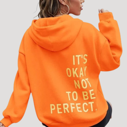 Camille | Felpa Donna Oversize con Cappuccio Motivo Grafico