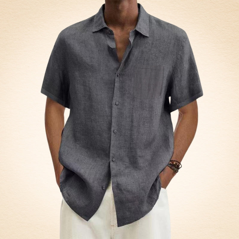 Federico | Camicia a maniche corte con tasca da uomo