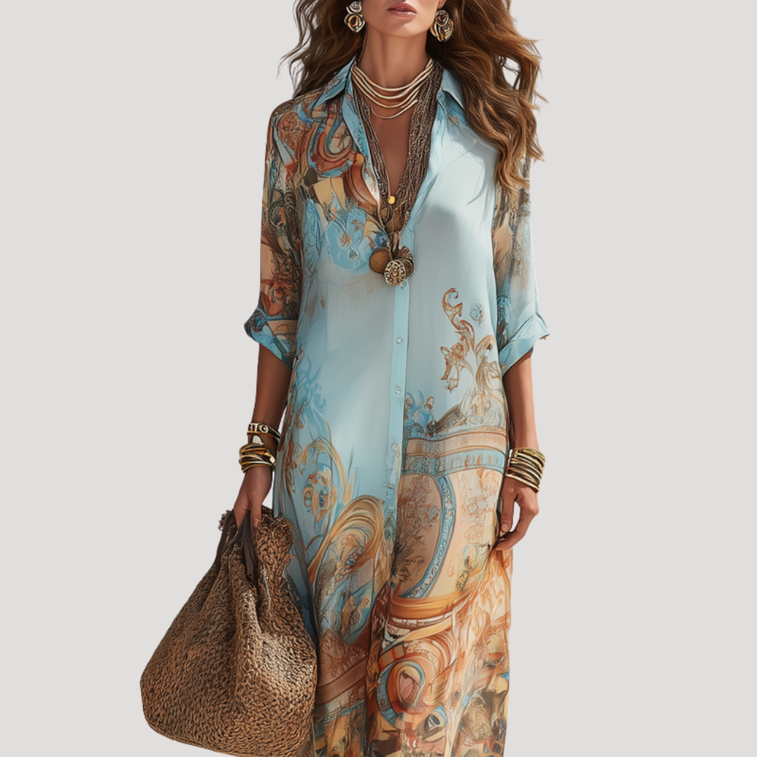 Marguerite | Abito Camicia Lungo Donna Stampato