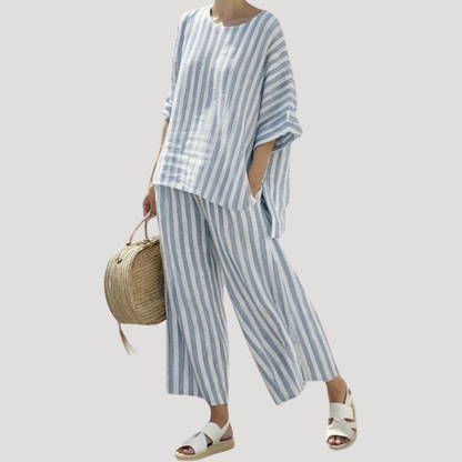 Nicoletta | Completo Donna Estate Casual Pantaloni Larghi