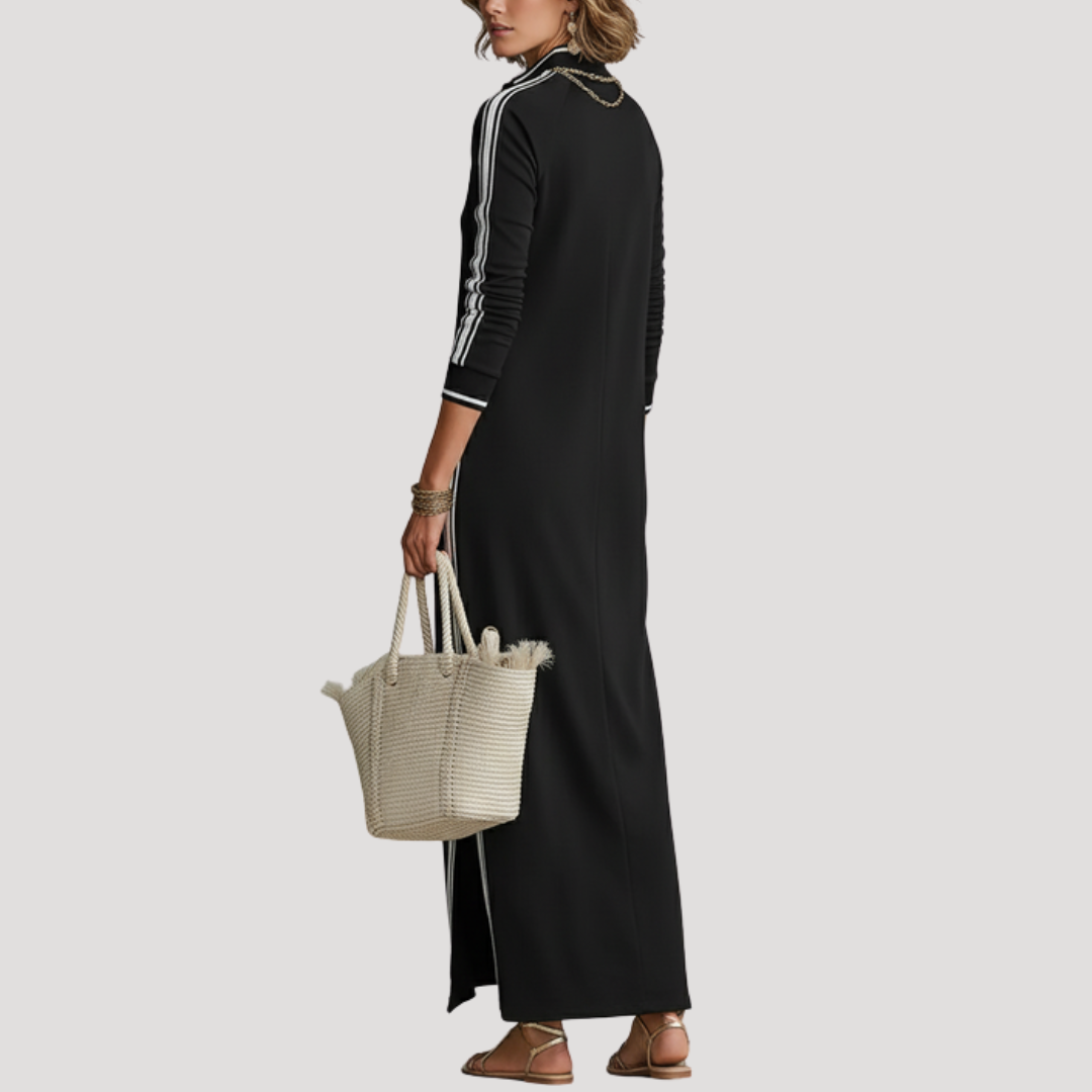Ruth | Abito Lungo Donna Maniche Lunghe Spacco Casual