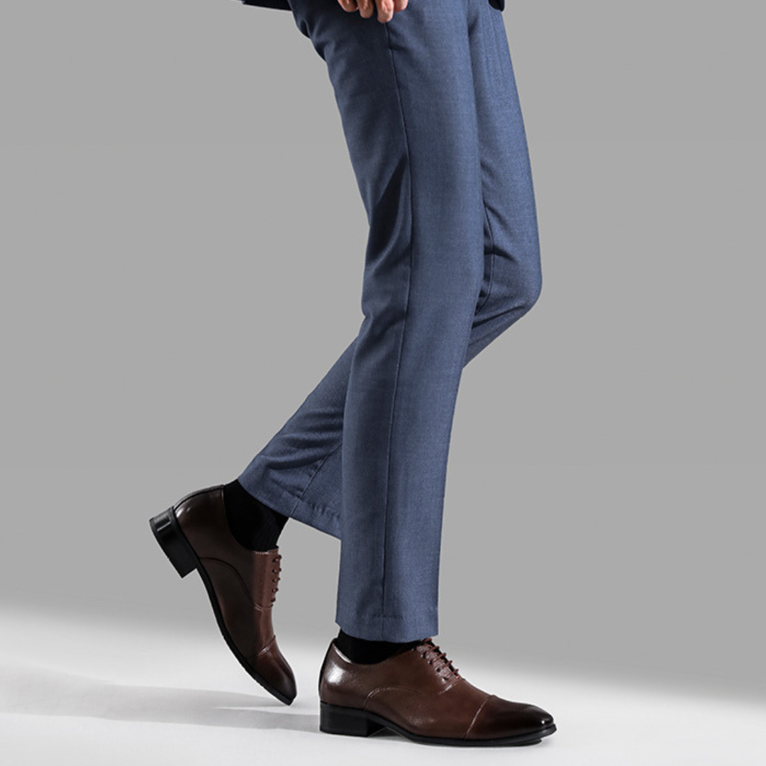 Lino | Scarpe stringate Oxford con punta rifinita da uomo