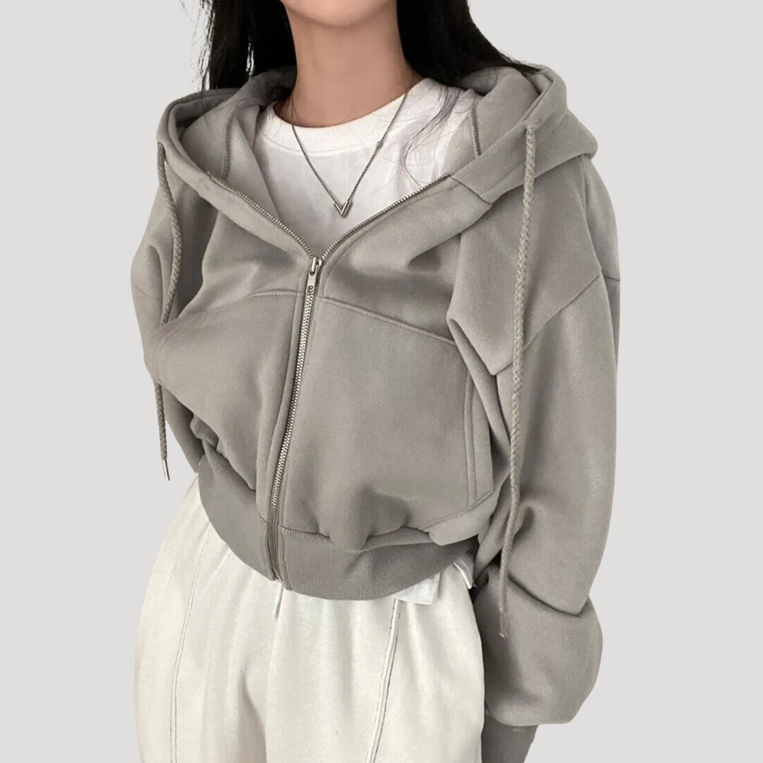 Josette | Giacca Corto Donna con Cappuccio e Zip