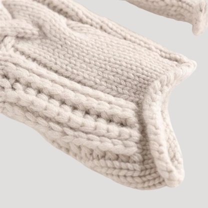 Fabienne | Pull Donna in Maglia Ajourée Col Alto