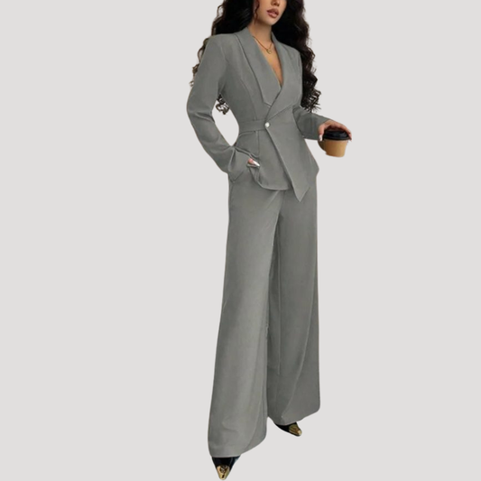 Eliane | Completo Donna Formale con Blazer e Pantaloni Larghi