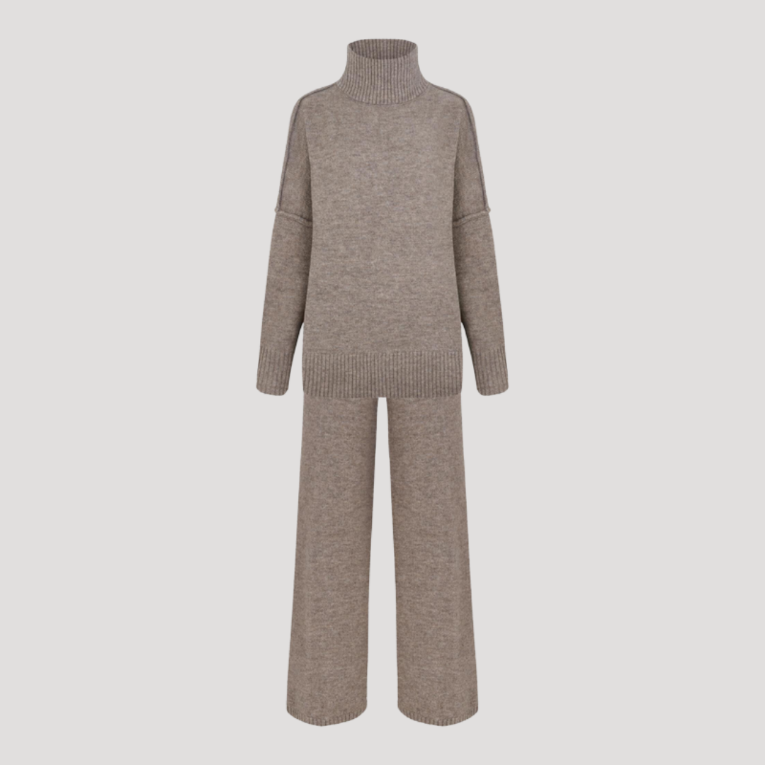 Gina | Completo Donna in Maglia Pullover Oversize e Pantaloni Larghi