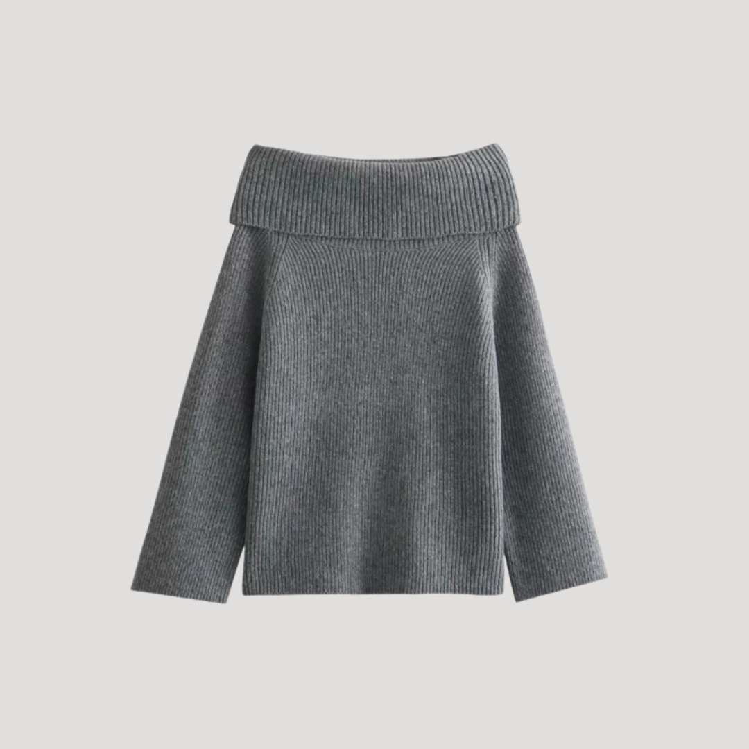 Fatima | Maglione Donna A Costine Con Spalle Scoperte
