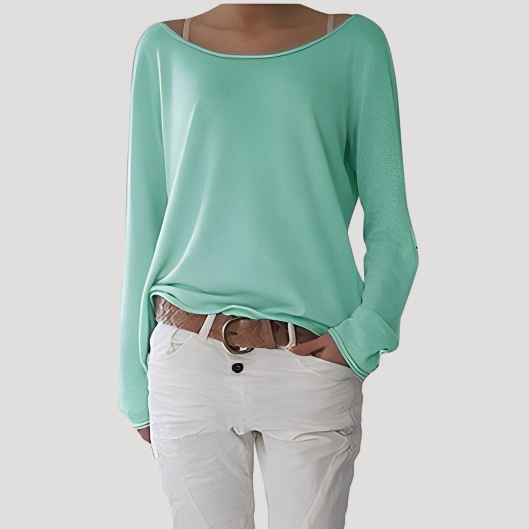 Marcella | Top Donna Collo Barchetta Maniche Lunghe