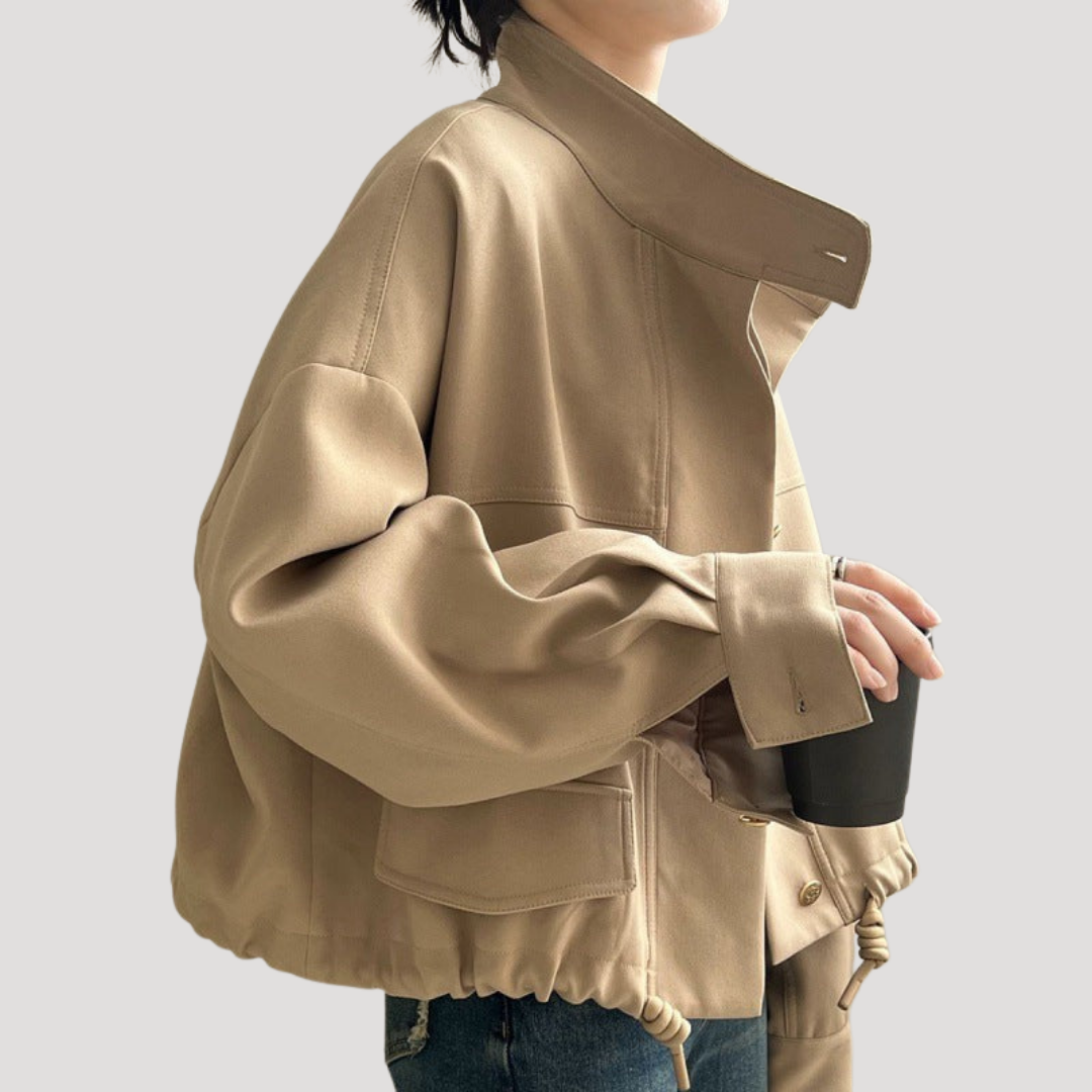 Beatrice | Giacca Casual Donna Bottonata con Orlo a Corda