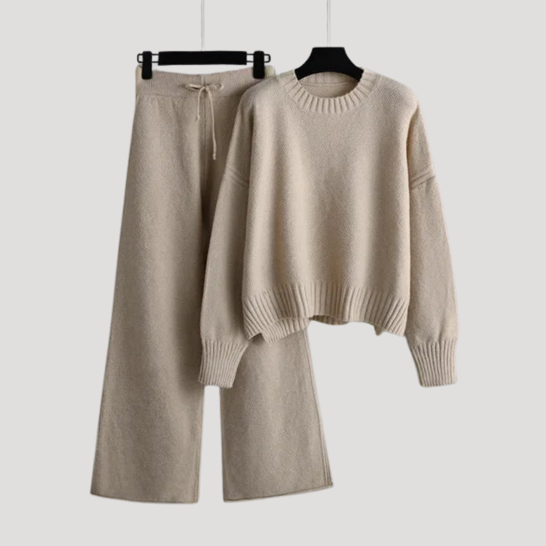 Michelle | Completo Donna in Maglia Pull e Pantaloni Larghi