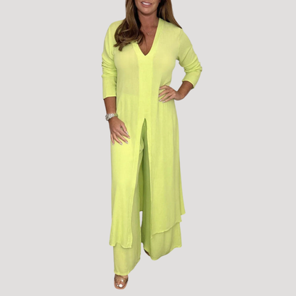 Nell | Combinaison Pantalone Donna Cinturato Gambe Larghe