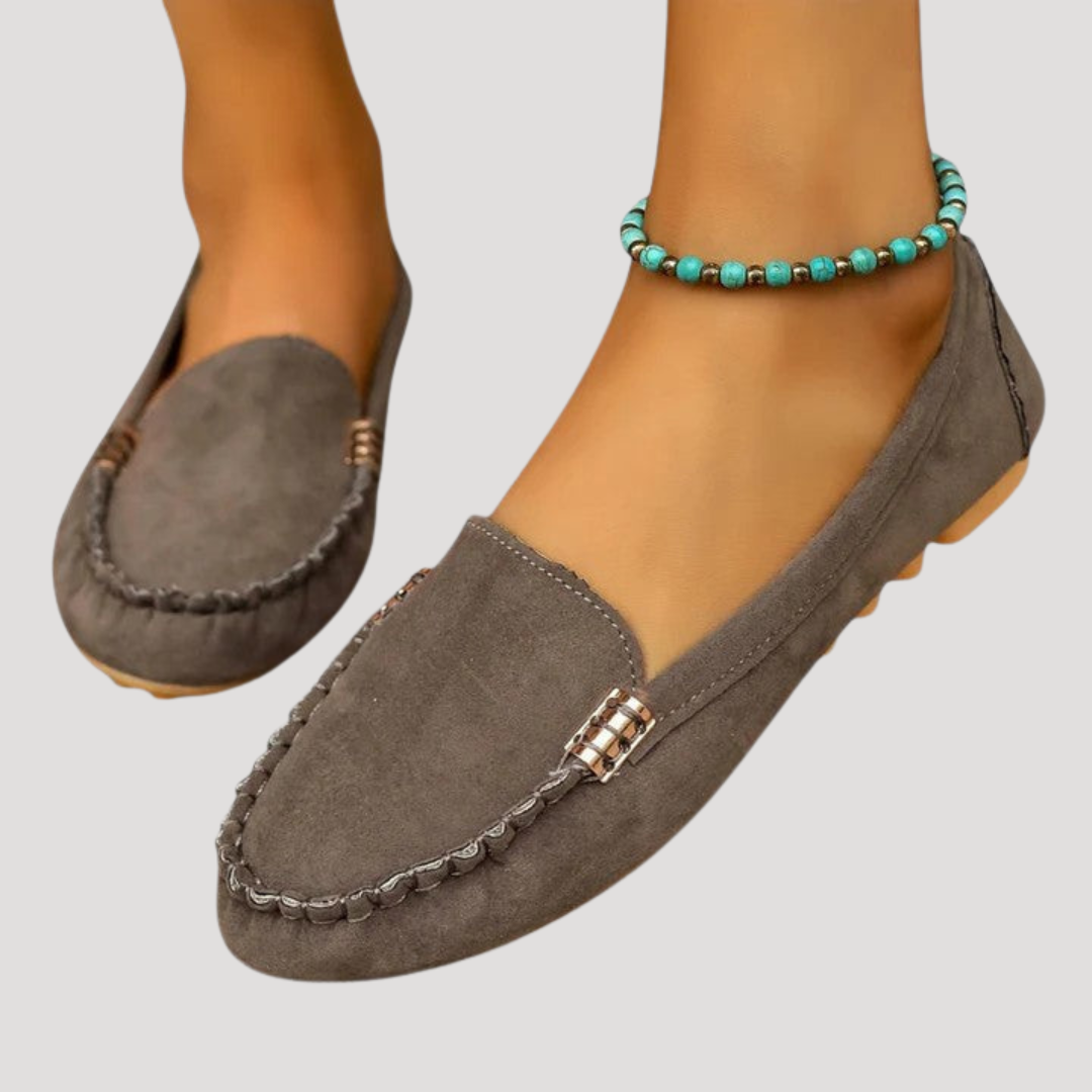 Celeste | Scarpe Basse Donna Cuciture Visibili Casual