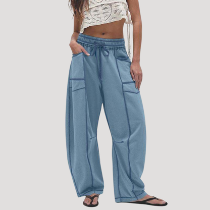 Charline | Pantaloni cargo ampi e leggeri da donna con vita elastica
