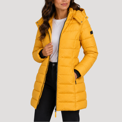 Clothilde | Giacca A Vento Lunga Donna Con Cappuccio E Chiusura Zip