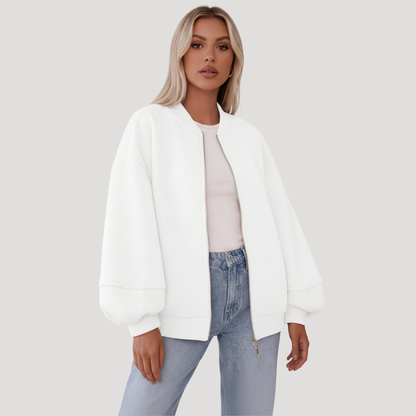 Phoebe | Giacca Bomber Oversize Donna con Chiusura Zip