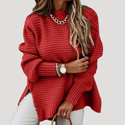 Valentina | Maglione Donna in Maglia Taglio Ampio con Collo Alto
