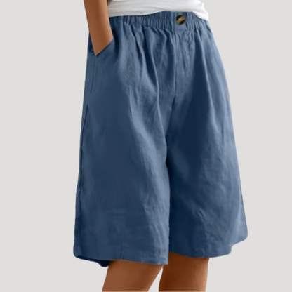 Dominique | Bermuda Donna Chic Vita Elastico Taglio Ampio
