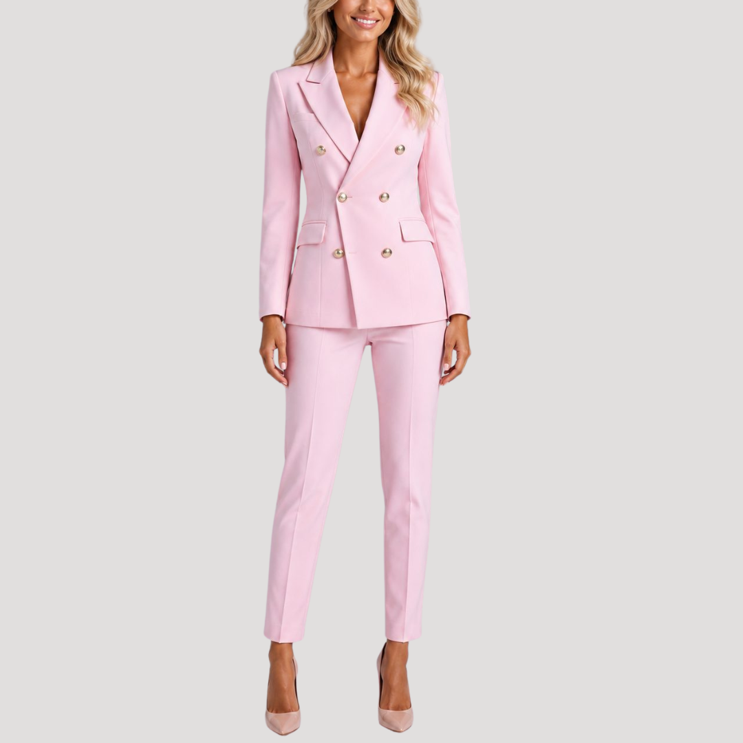 Yvonne | Tailleur Pantalon Donna Incrociato a Doppio Bottone