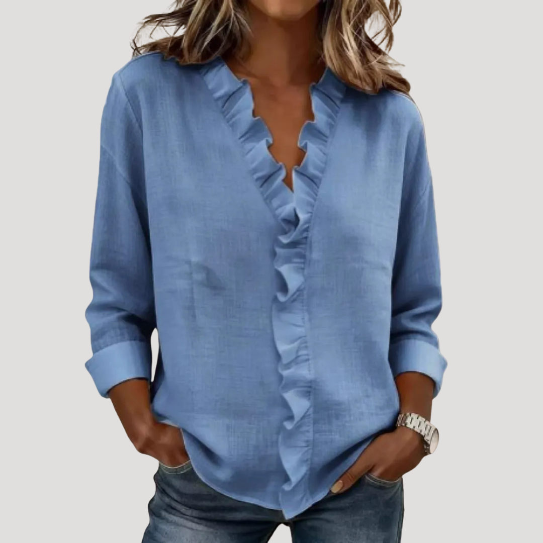 Simona | Blusa Femminile Elegante con Volant