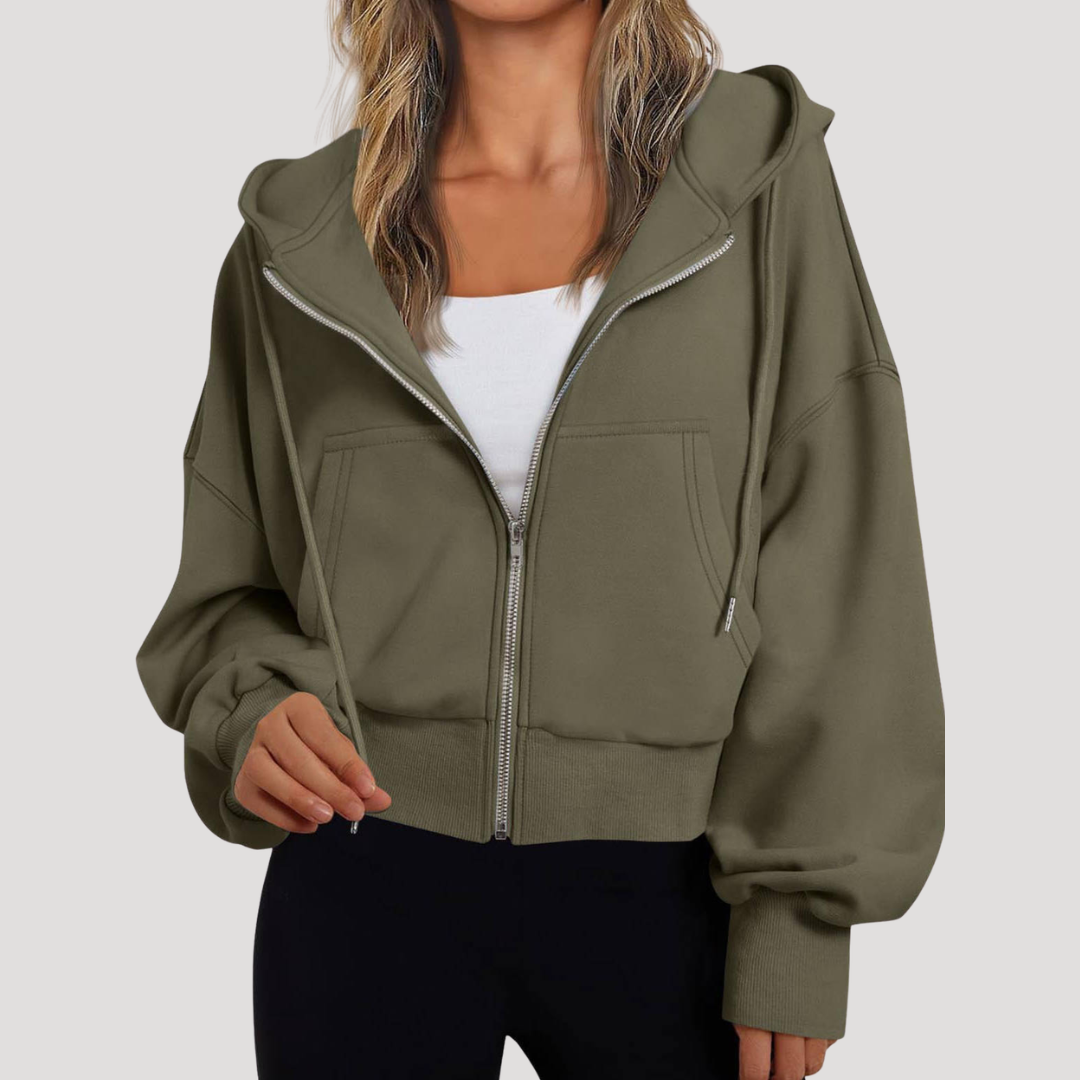 Severine | Giacca Donna con Cappuccio Maniche A Sbuffo Casual