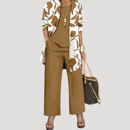 Maria Sole | Tailleur Pantalone Tre Pezzi Donna Floreale