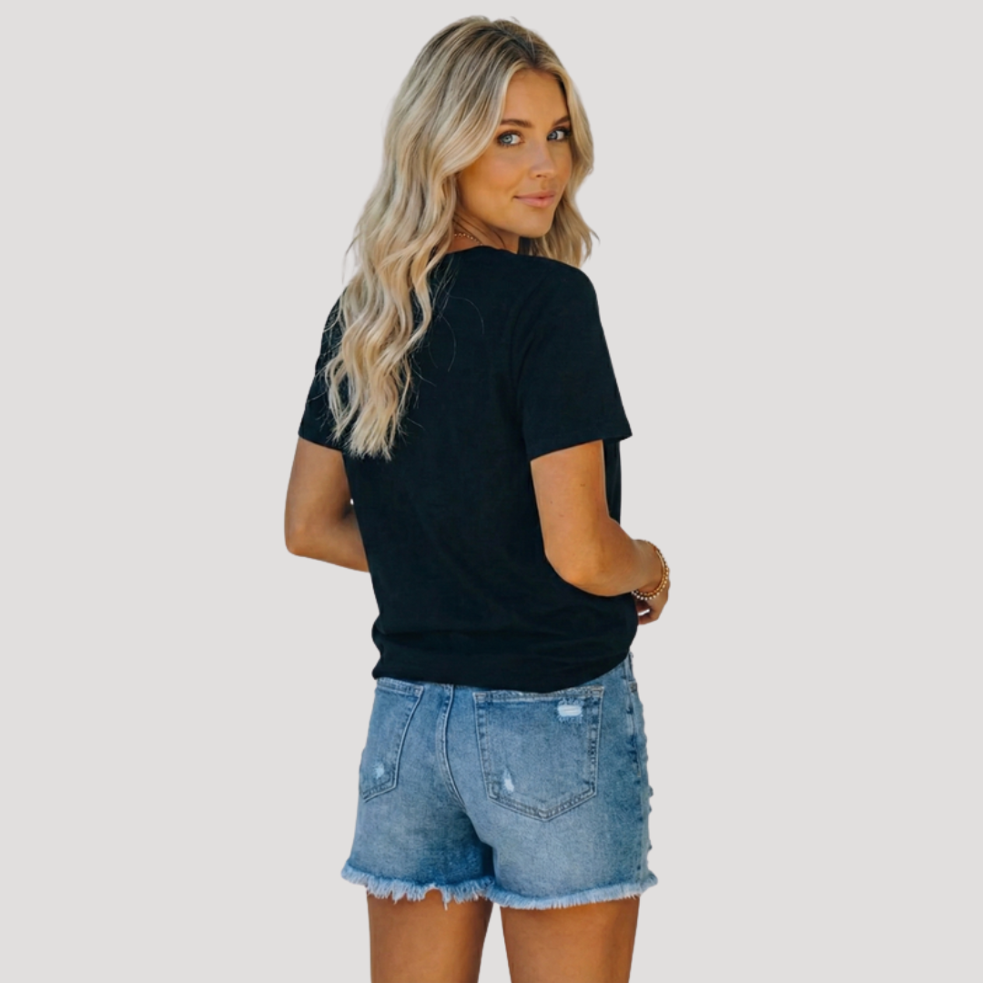 Ana Sofia | Short in Jeans Donna Vita Alta Strappato