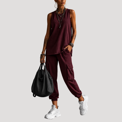 Clementine | Completo Cargo Donna Senza Maniche Casual