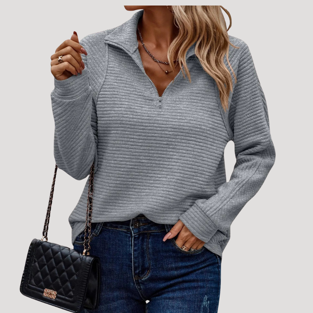 Violetta | Pull Donna Côtelé Col Alto