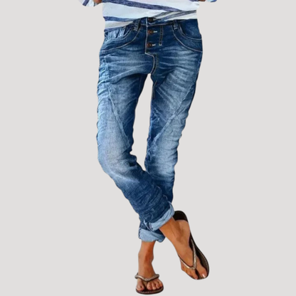 Emma | Jeans Slim Donna Effetto Lavato Vintage