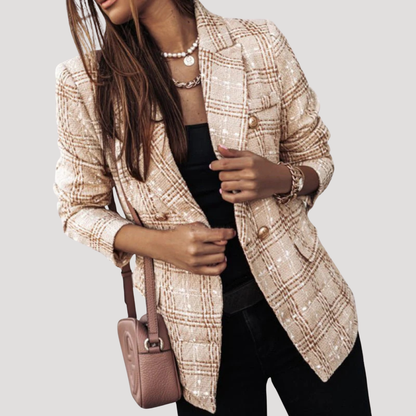 Maya | Blazer Donna a Quadri Bottone