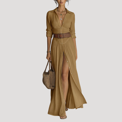Silvana | Abito Camicia Lungo Donna Bottonato