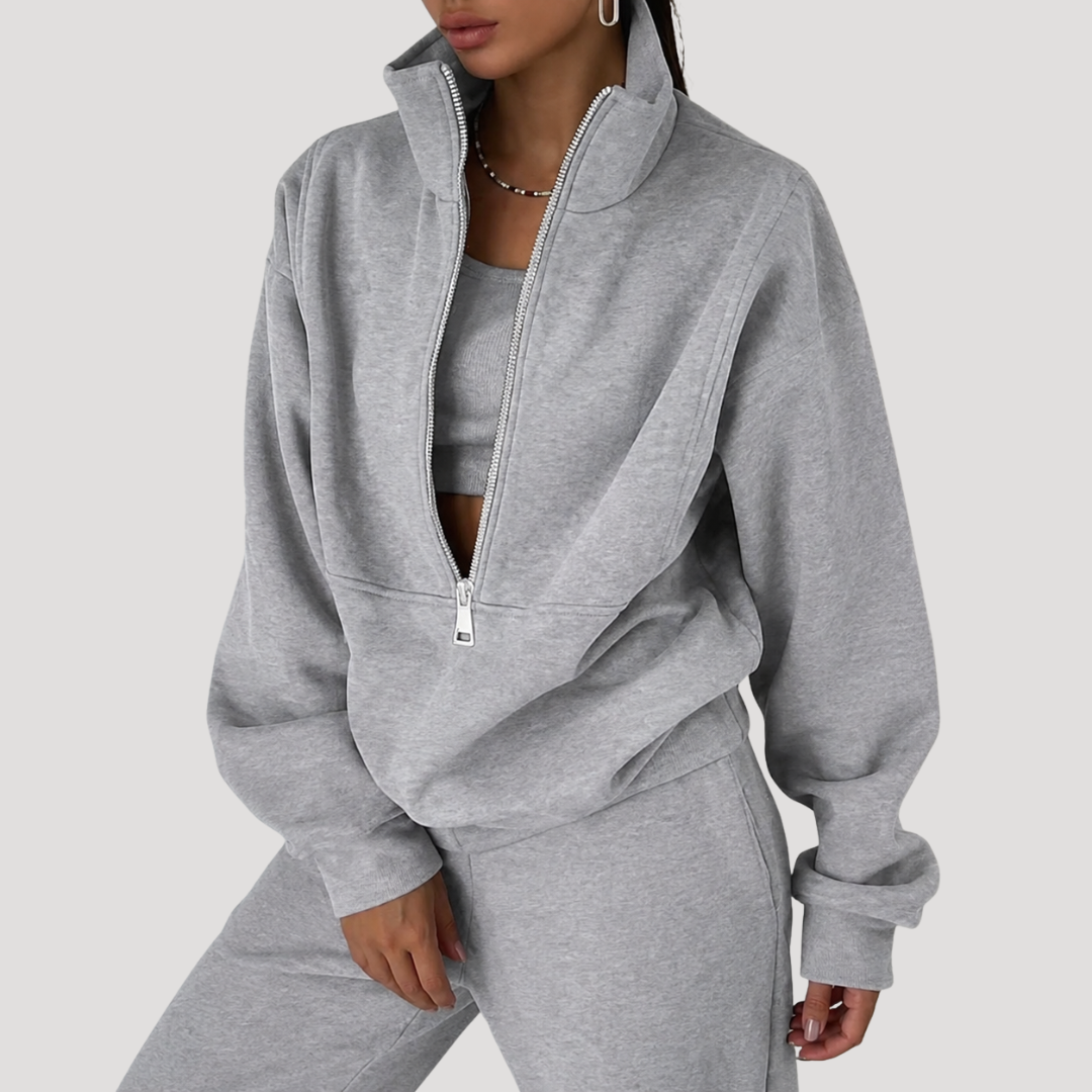 Alice | Completo Donna Felpa Mezzo Zip e Pantaloni