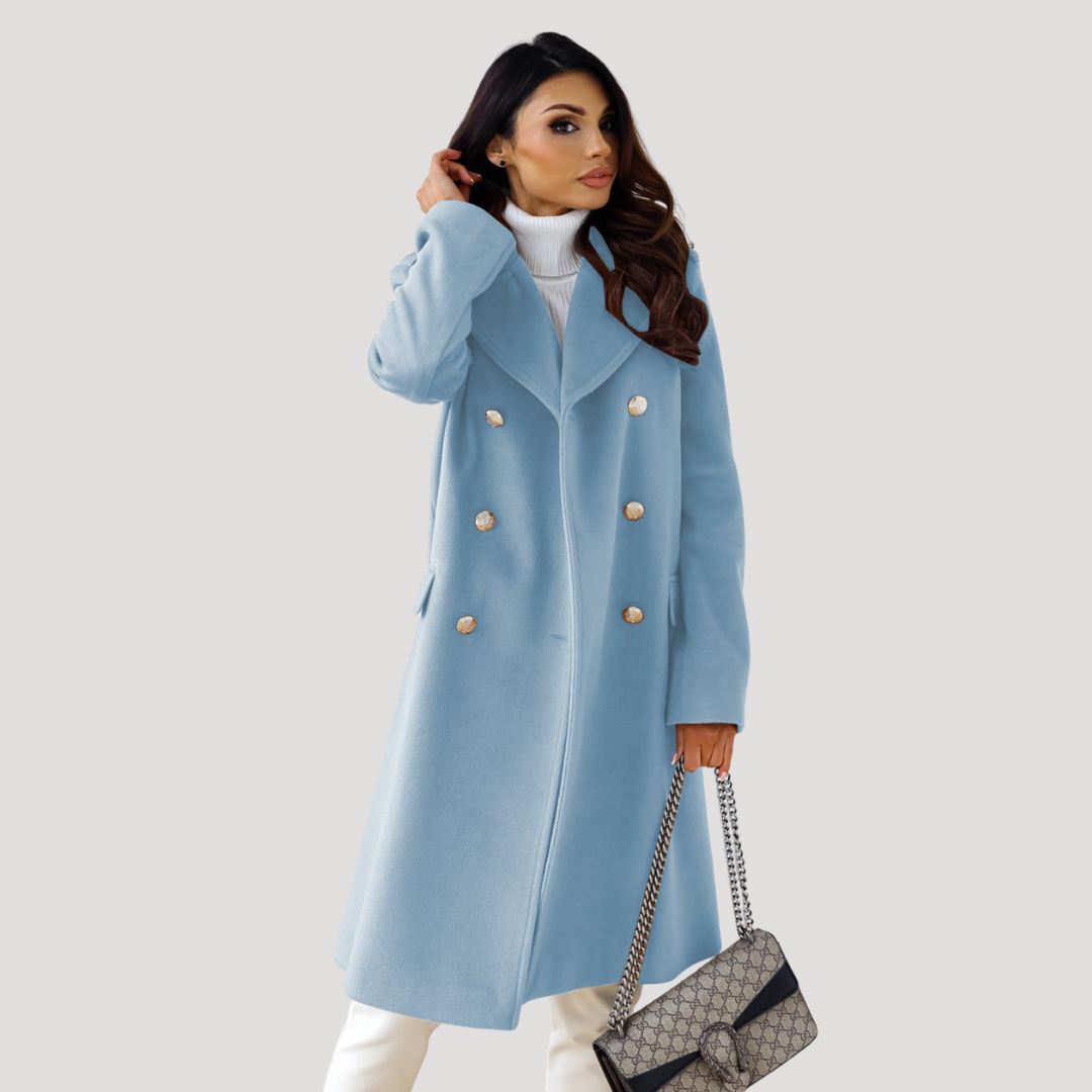 Nina | Cappotto Lungo Donna in Lana a Doppiopetto